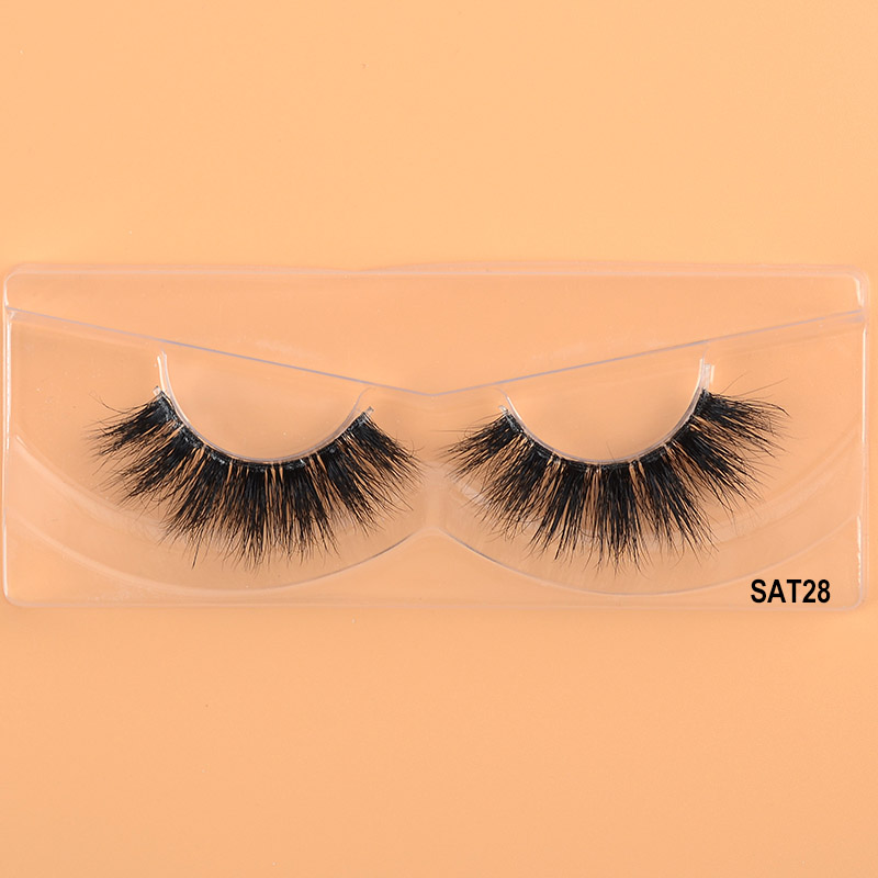 25 mm 3D Mink Eyelashes Clear Band False Strip Lashes
