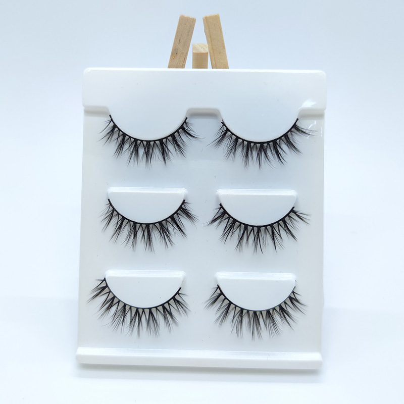 3 Pairs Pack Luxury Faux Mink 3D Silk Lashes Kunstripsmed