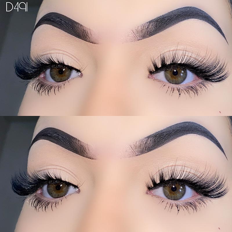 Natural Look L Curl Mink Fluffy Cat Eye Ripsmed