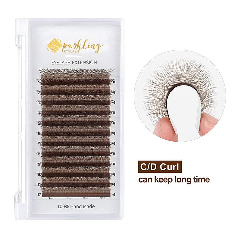 YY Ripsmepikendusripsmed Pruun C Koolutaja 0,07mm 8-15mm Mixed Lash